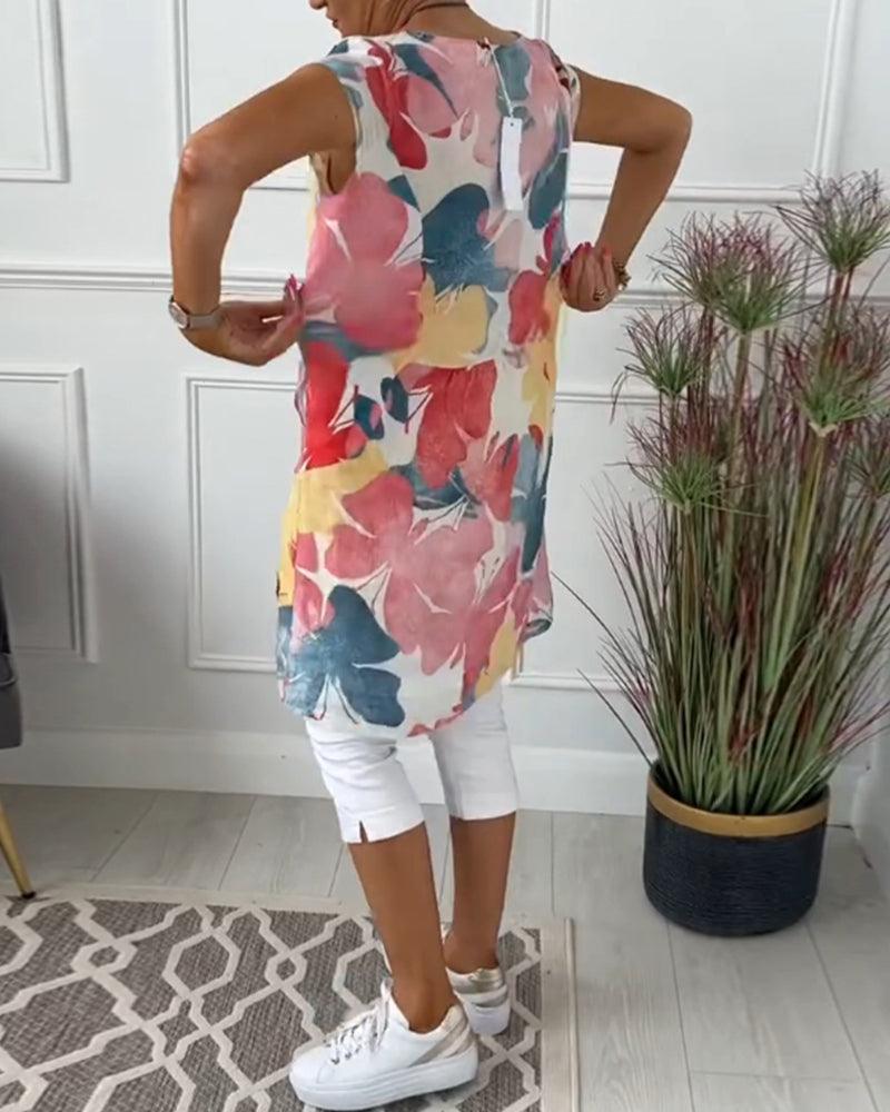 Valenzora | Summer dress with asymmetrical cut and high slit