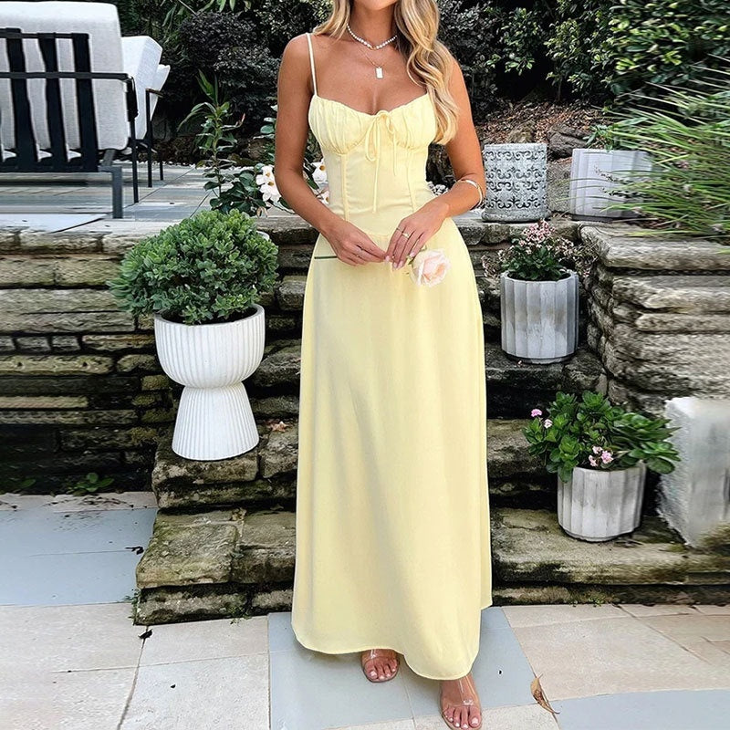 Valenzora | Elegantes A-Linien-Kleid für Frauen mit Schnürung am Rücken
