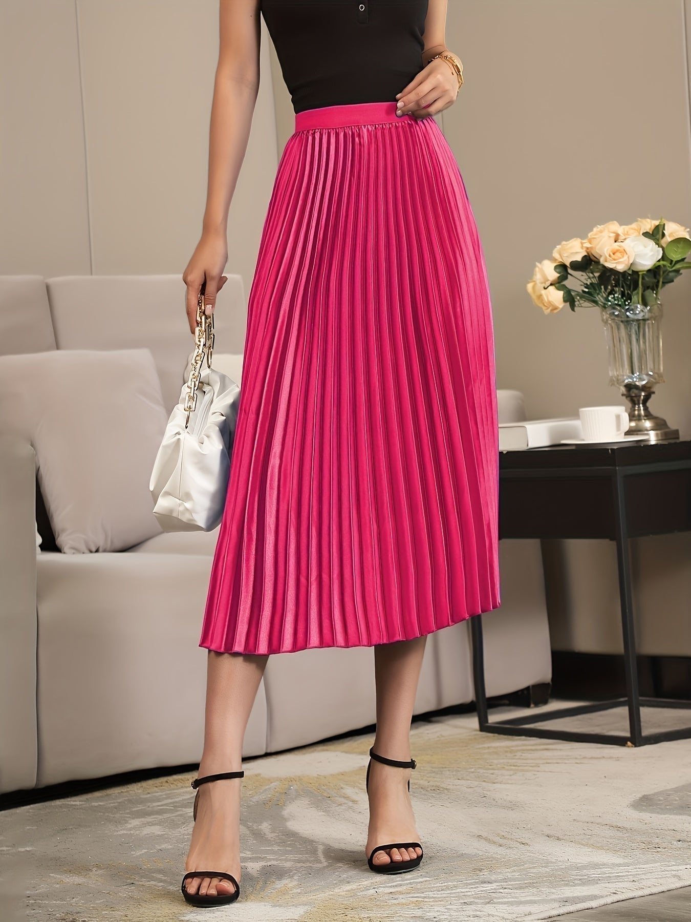 Valenzora | Elegant A-line pleated skirt
