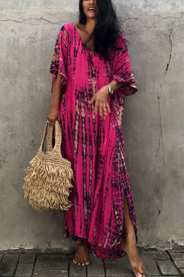 Valenzora Freely – Lockeres Wickelkleid im Batik-Boho-Stil