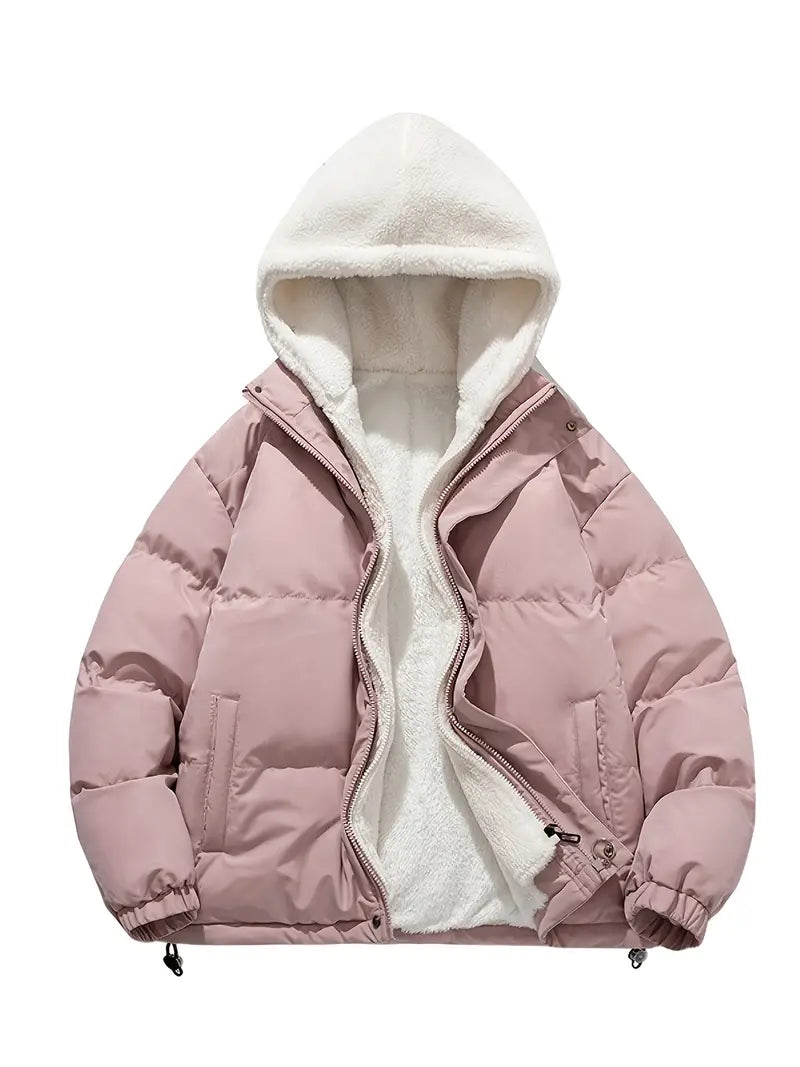 Valenzora | Long-sleeved fleece hooded jacket with pockets