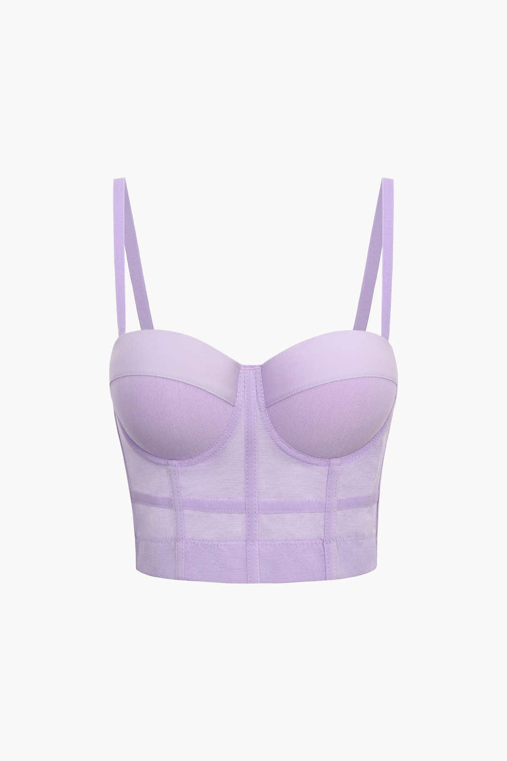 Valenzora | Figure-hugging bustier top with underwire cups and transparent mesh structure