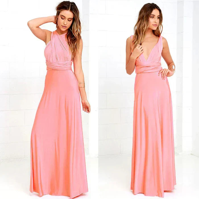 Valenzora | Elastic wrap dress with straps