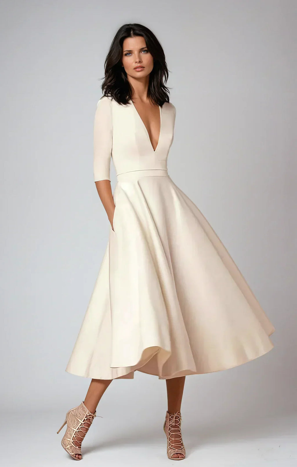 Valenzora | Elegantes A-Linien Midikleid
