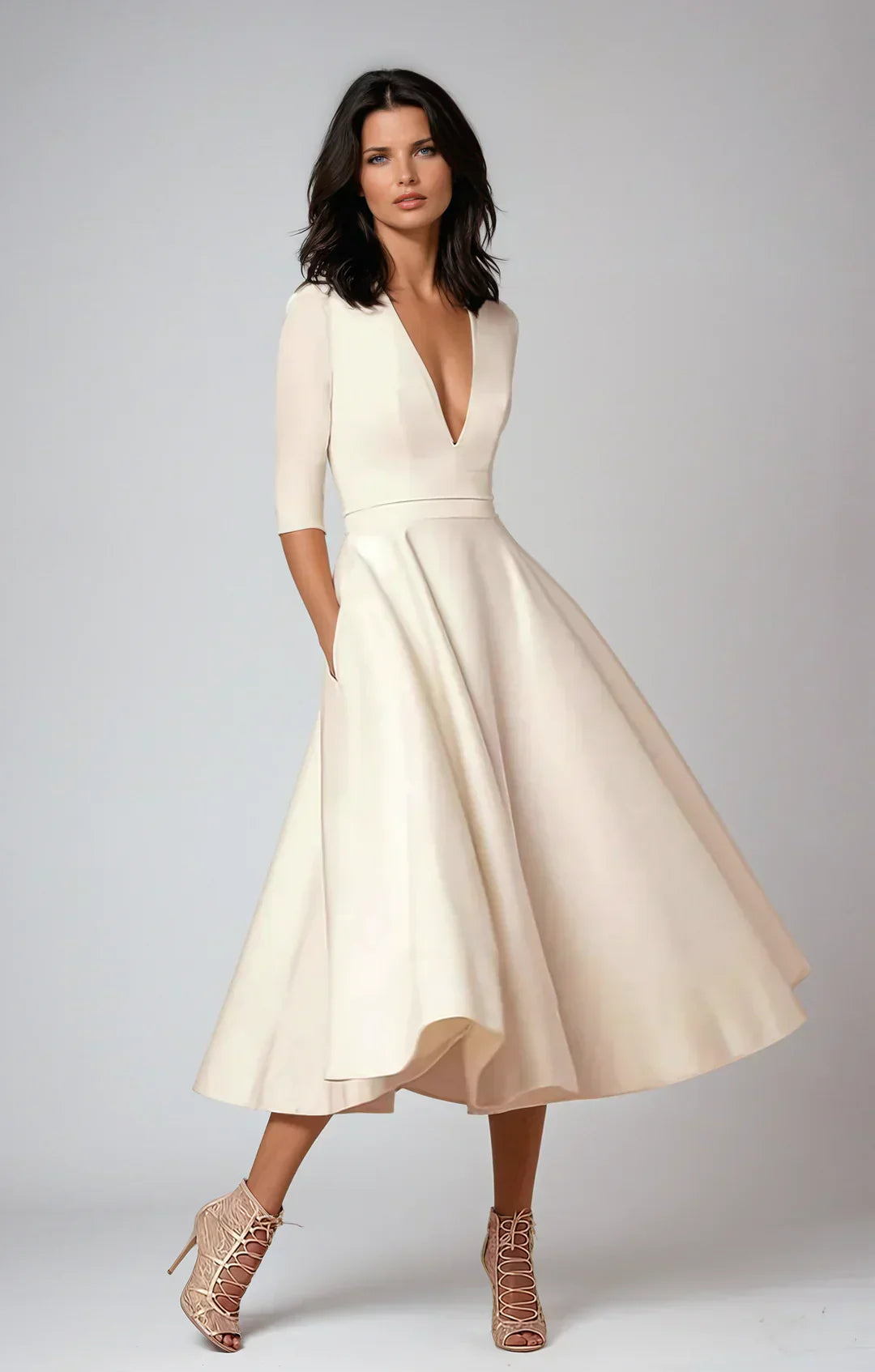 Valenzora | Elegantes A-Linien Midikleid