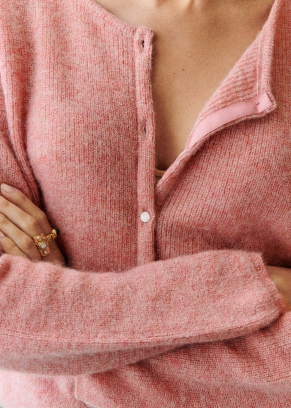Valenzora | Superweicher Chintz-Cardigan mit Knöpfen