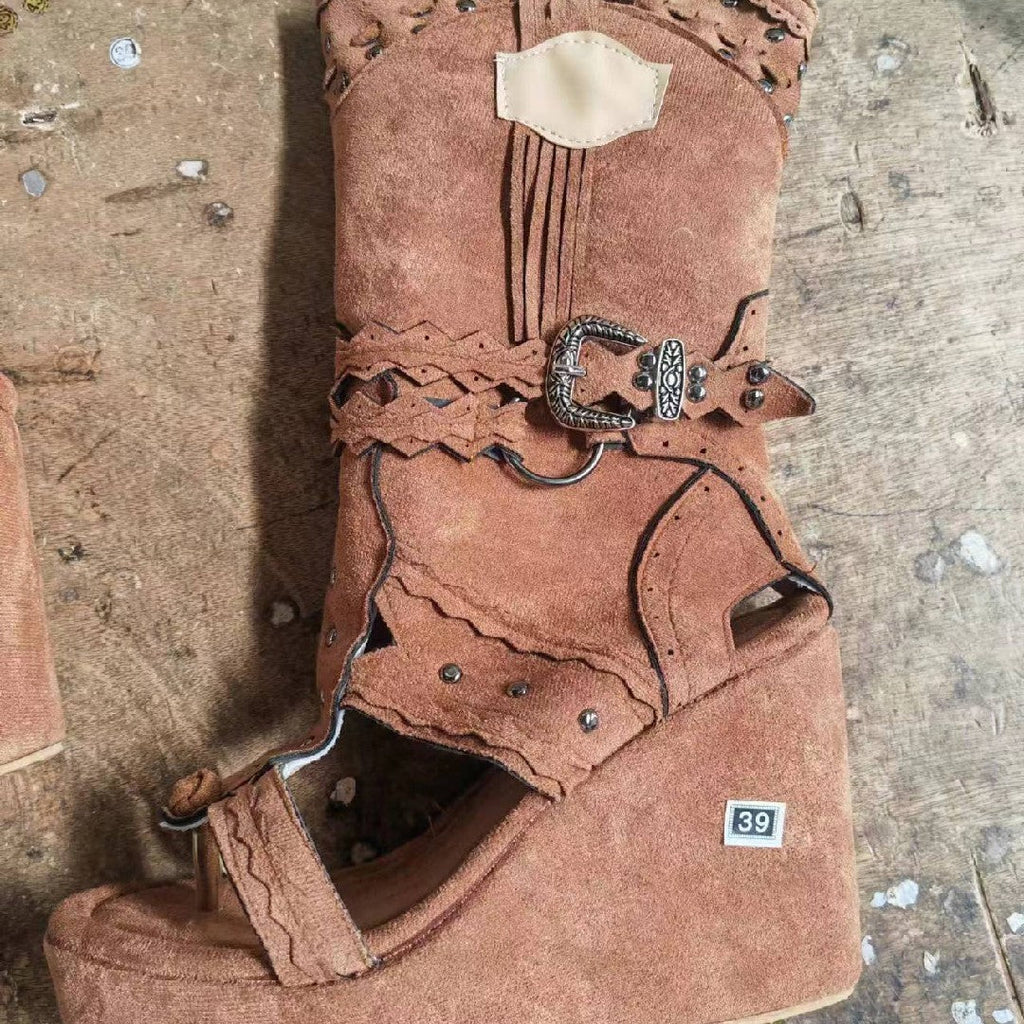 Valenzora | High Heels Perforated Women's Cool Boots