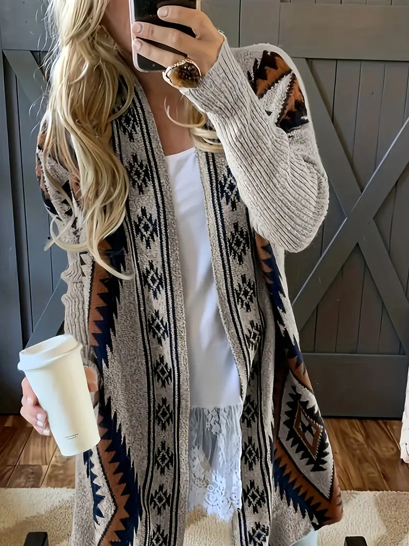 – Strickjacke mit Ethno-Muster