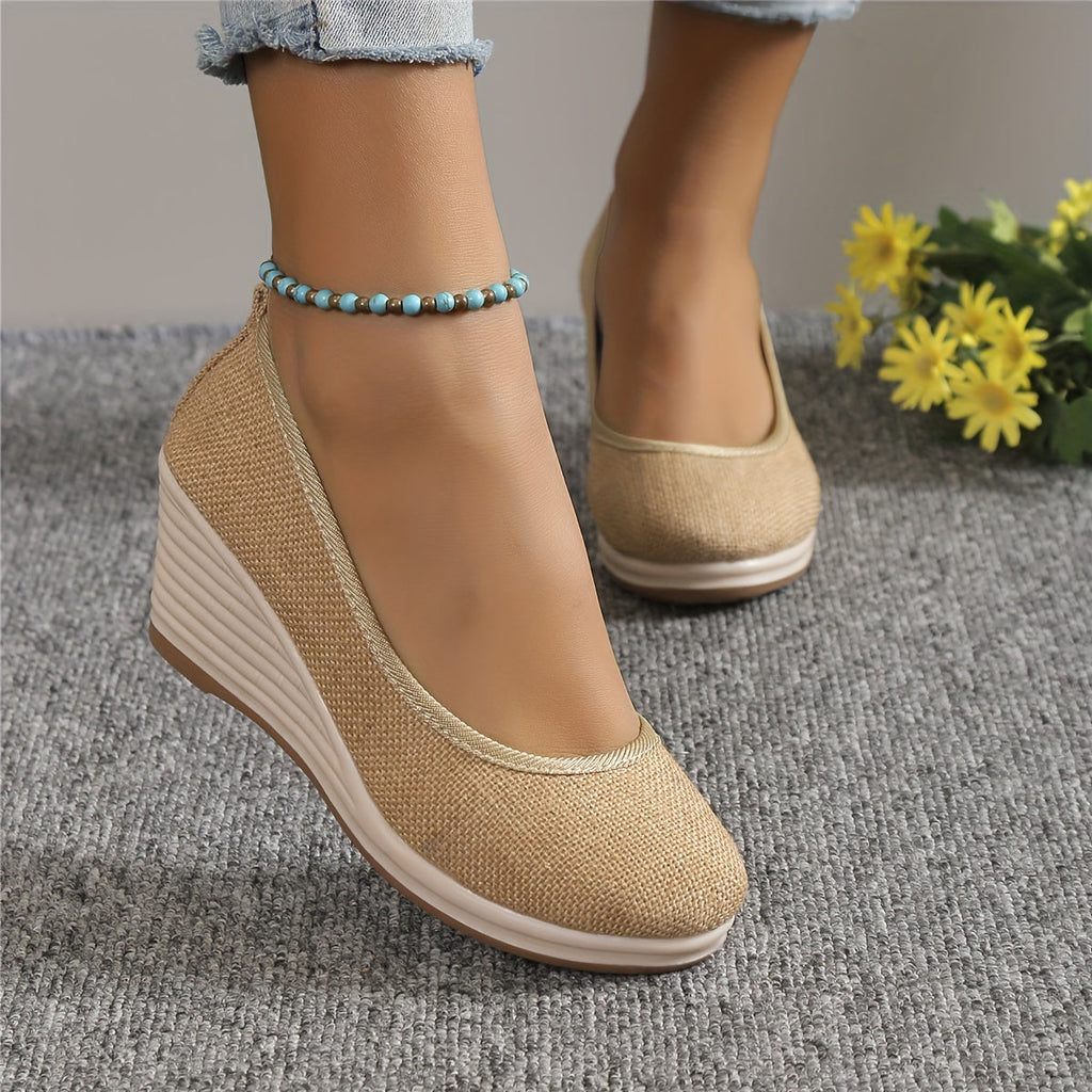 Valenzora | Breathable wedge heel slippers