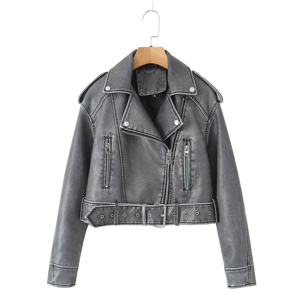Valenzora | Washable, Gradient Leather Jacket for Women*
