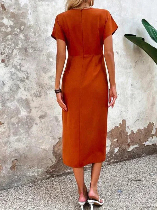 Valenzora | Damen-Midikleid mit V-Ausschnitt