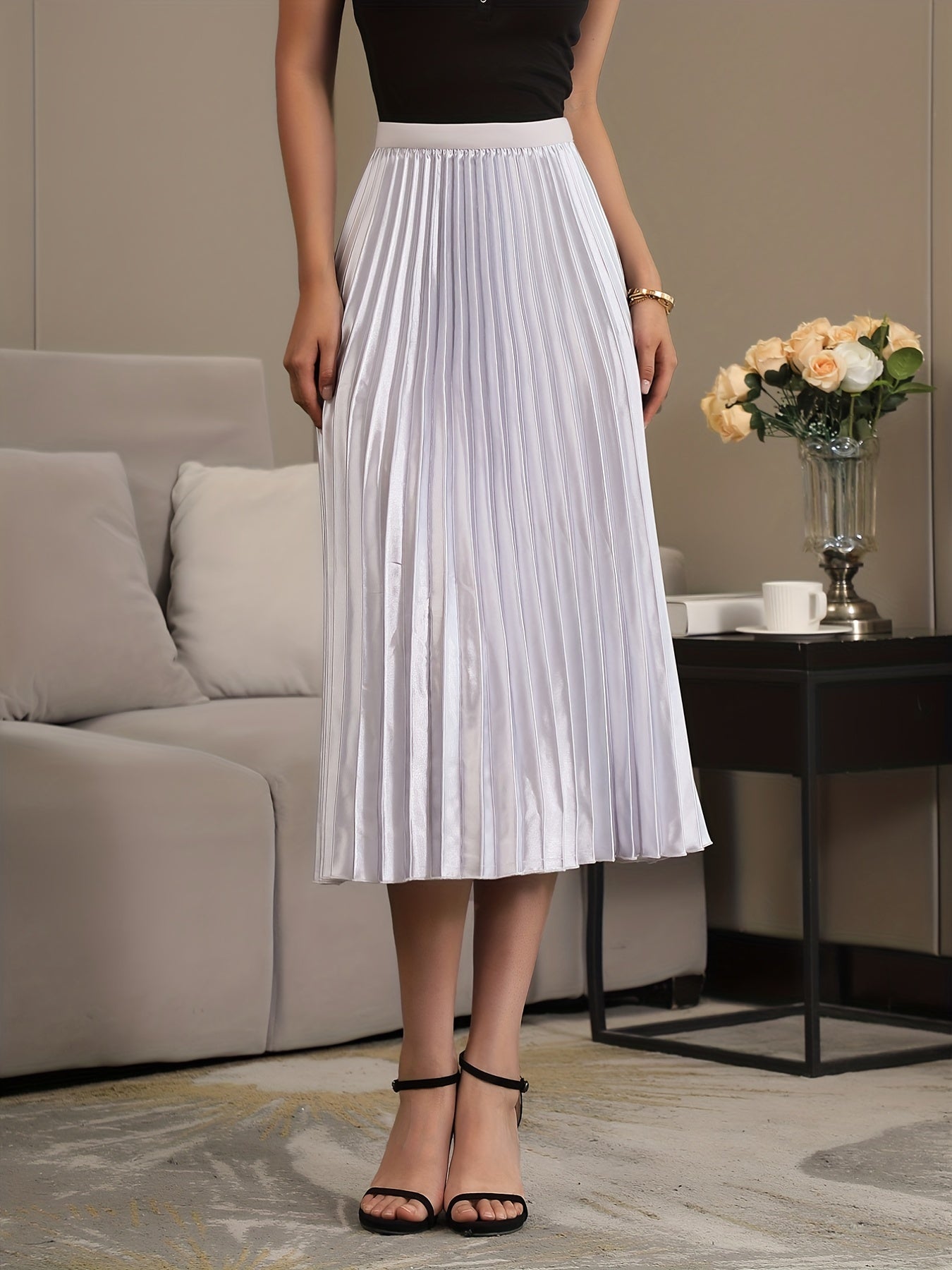 Valenzora | Elegant A-line pleated skirt