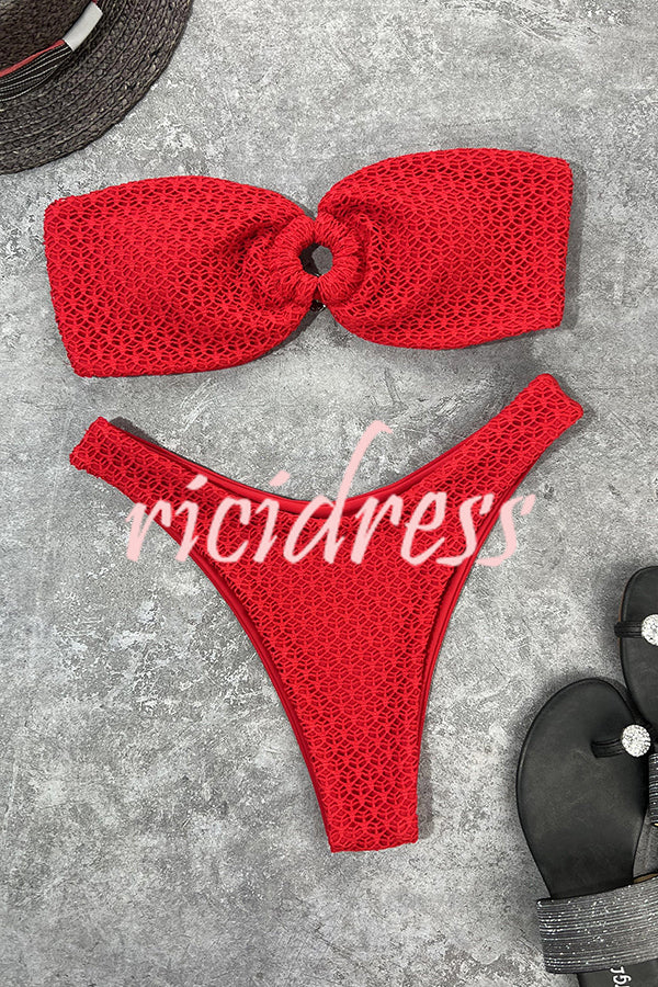 Valenzora bandeau bikini with a ring neckline