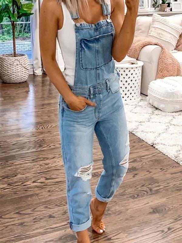 Valenzora | Ripped Overalls