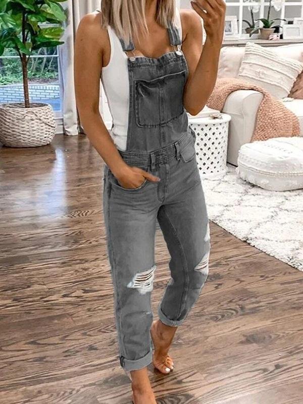 Valenzora | Ripped Overalls