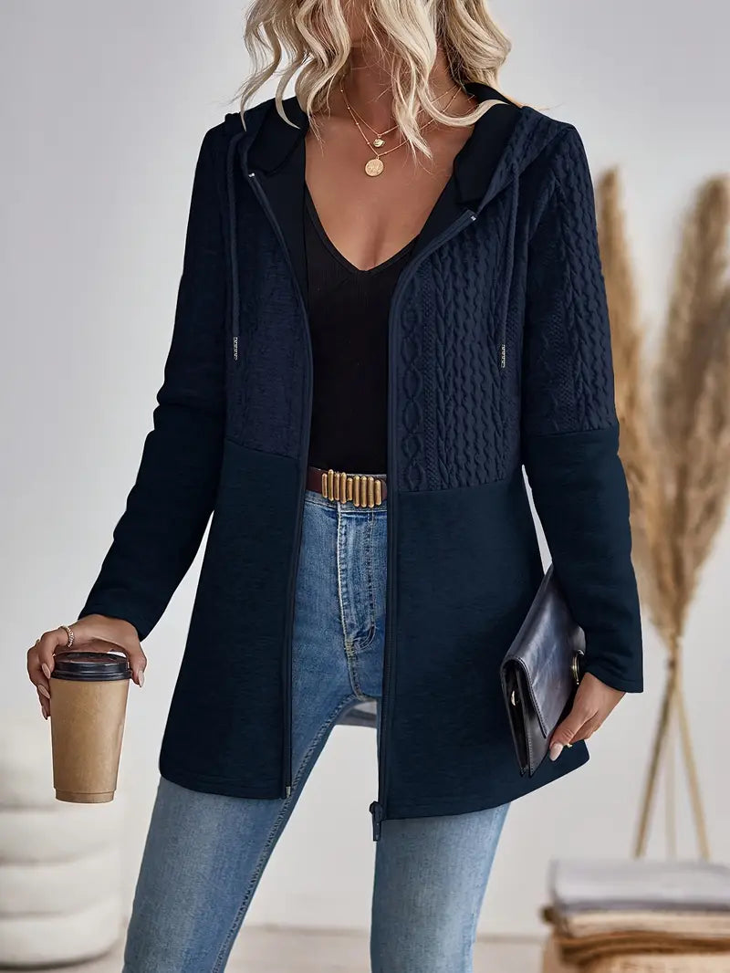 Valenzora | Damen-Kapuzenpullover mit Reißverschluss