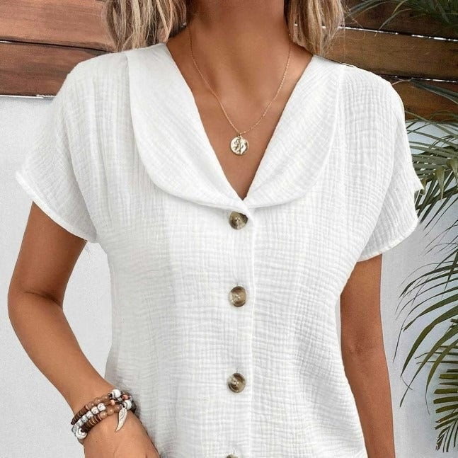 Valenzora | Button-front T-shirt