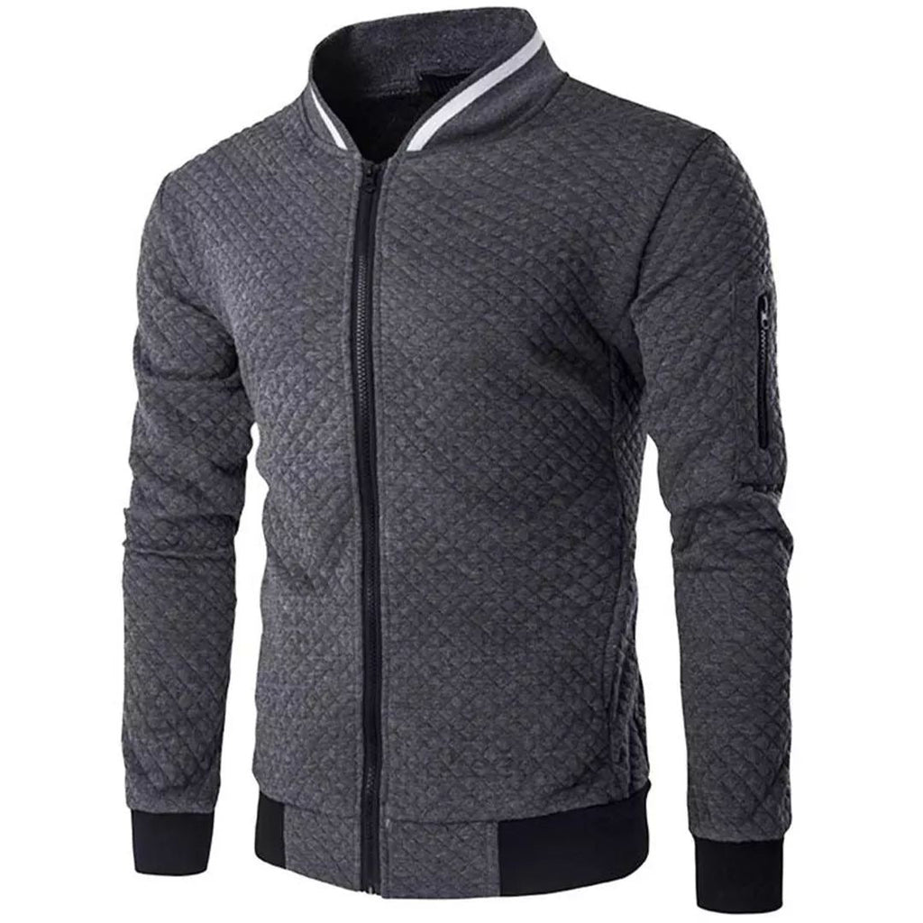 Valenzora | Jacquard Zip Bomber Jacket