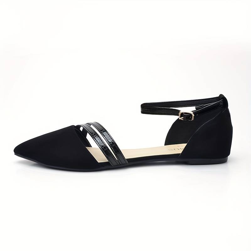 Valenzora | Lightweight flat sandals with buckle and pointed toe