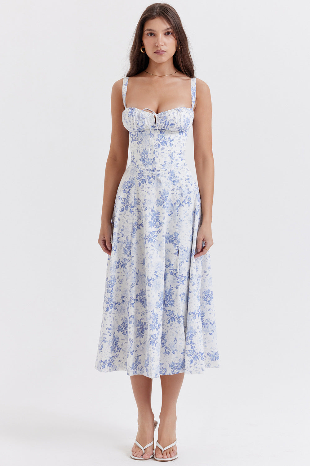 Valenzora schulterfreies Kleid für Damen mit französischem Flair und verführerischem Hüftschlitz