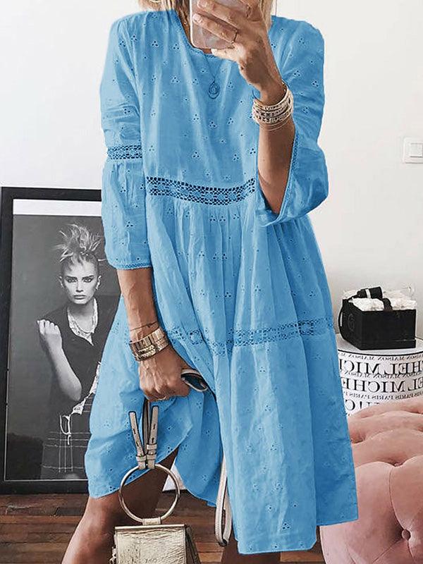Valenzora | Midi dress with round neck