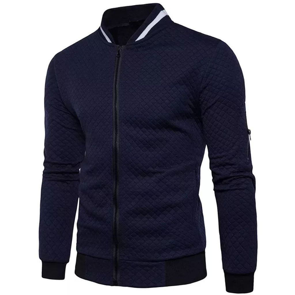 Valenzora | Jacquard Zip Bomber Jacket
