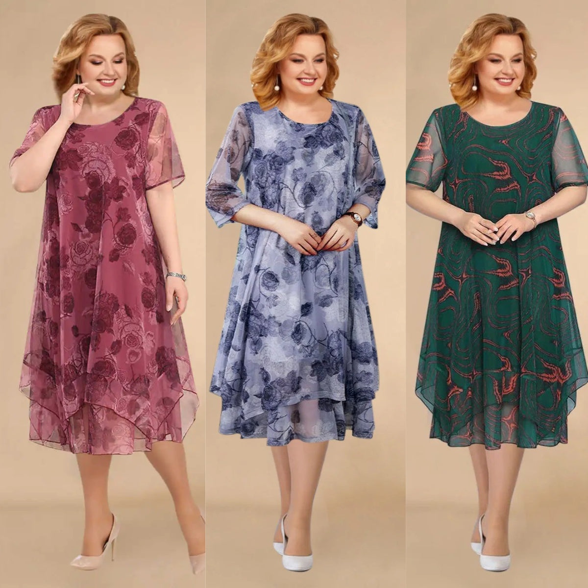 Valenzora | Floral chiffon dress