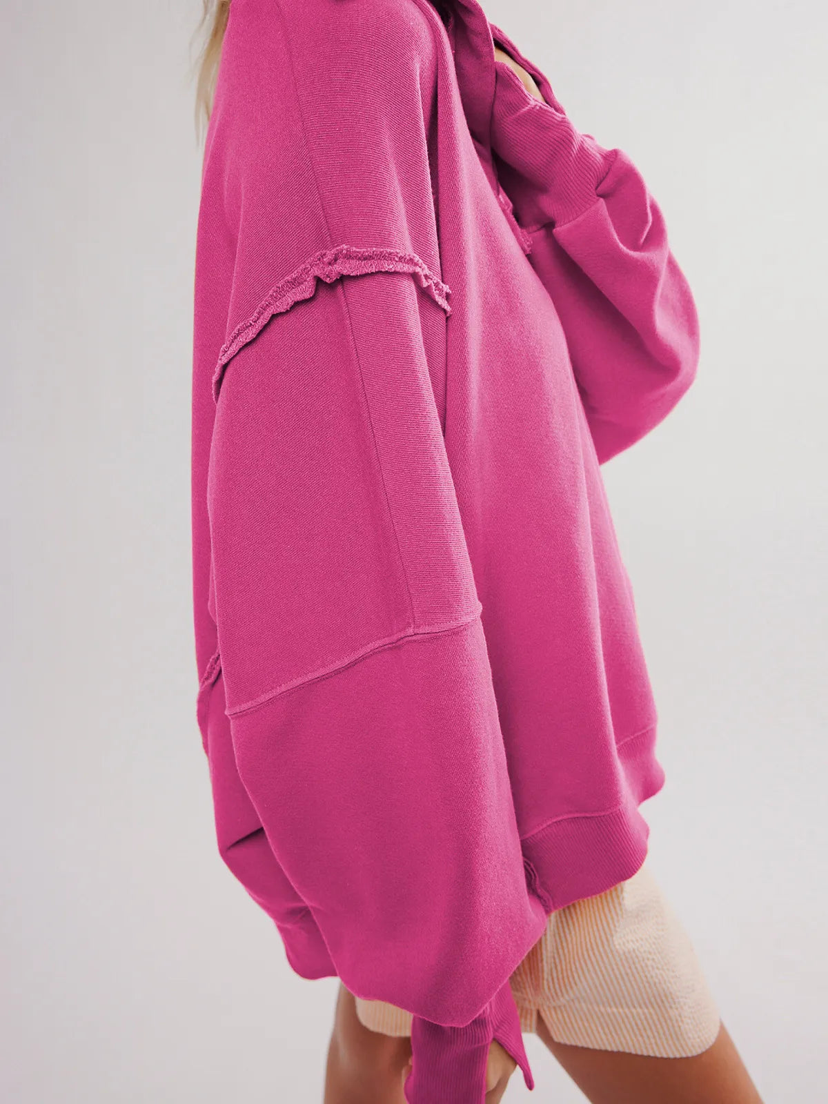 Valenzora - Casual sweatshirt with buttons and lamp sleeves