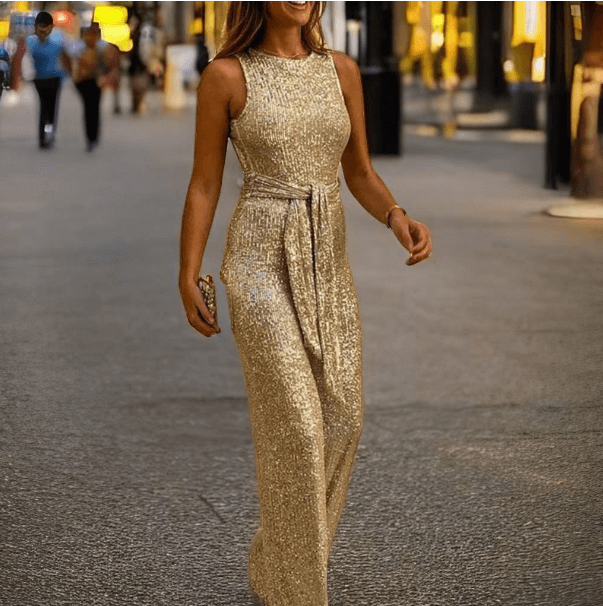 Valenzora | Jumpsuit with one shoulder strap and adjustable waistband