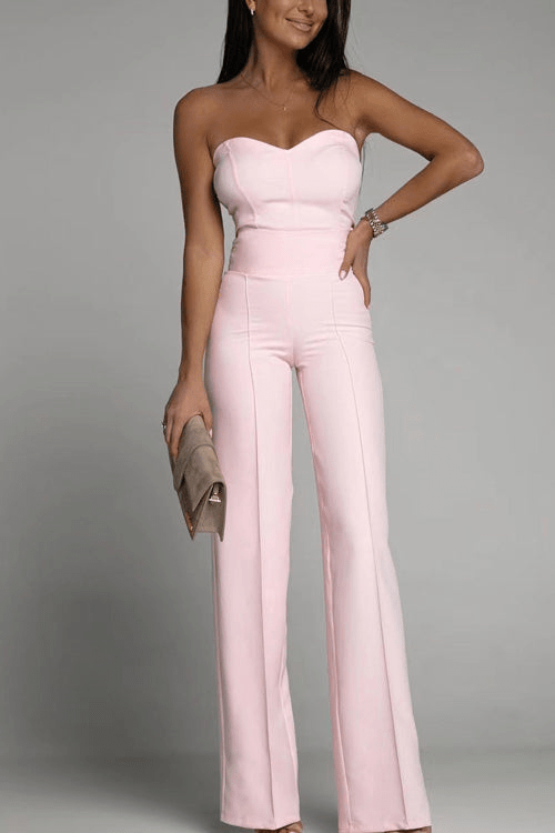Valenzora | Elegant Strapless Jumpsuit for Women Set