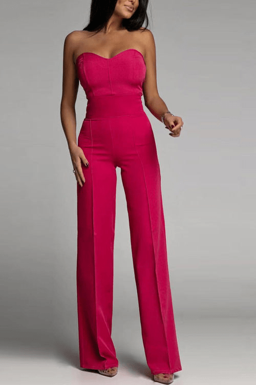 Valenzora | Elegant Strapless Jumpsuit for Women Set