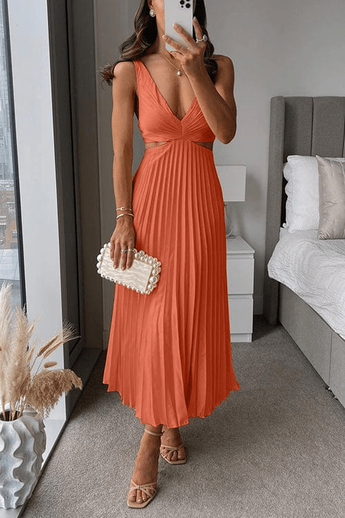 Valenzora | Dress with pleated collar, women's evening dress