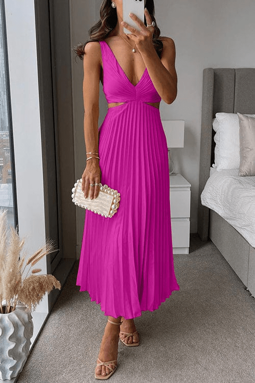 Valenzora | Dress with pleated collar, women's evening dress