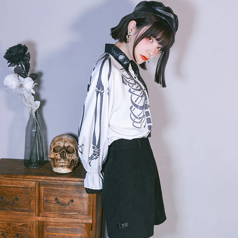 Valenzora | Stylish skull print women's shirts