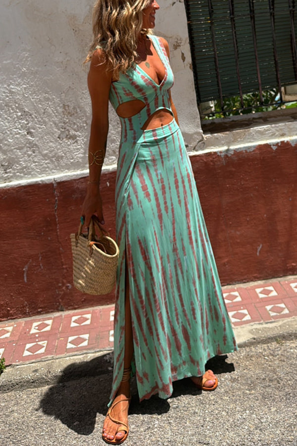 Valenzora | Eleanor Tie-Dye-Kleid Elastisch, modern & stilvoll mit Cut-Out-Design