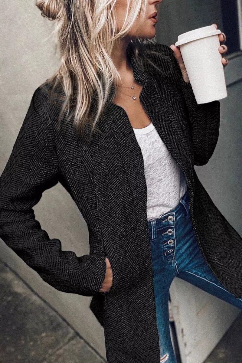 Valenzora Strickjacke mit Schalkragen