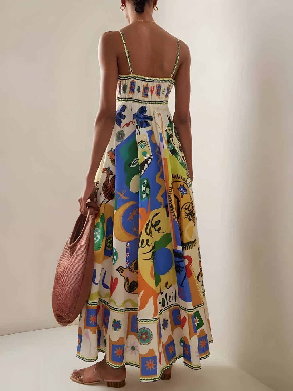 Valenzora | Lebhaftes Leinen-Sommerkleid