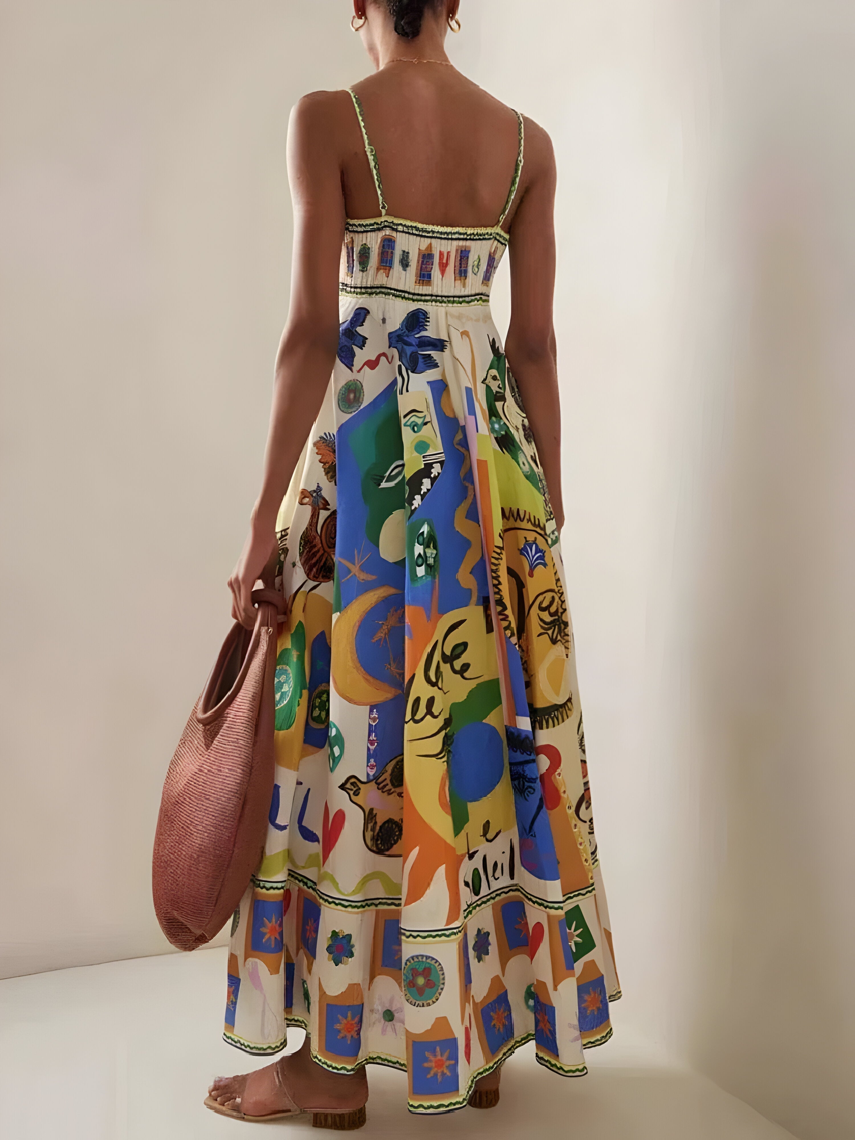 Valenzora | Lebhaftes Leinen-Sommerkleid
