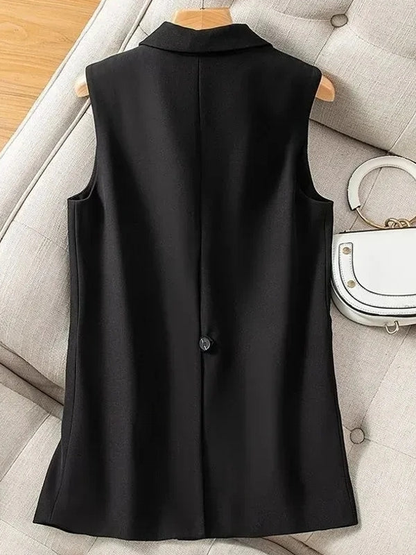 Valenzora | Damen Weste Jacke Ärmelloser Blazer