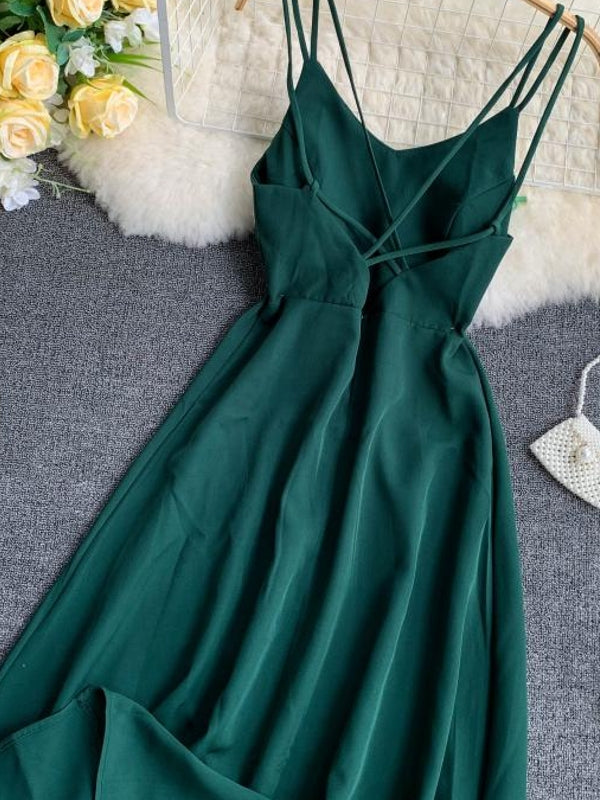 Valenzora | Emerald Green Maxi Dress Cotton Lace Strapless Long Women's Sexy Dress
