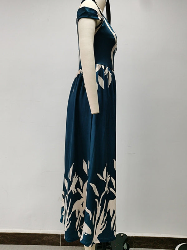 Valenzora | Elegant Off-Shoulder Office Long Dress for Women
