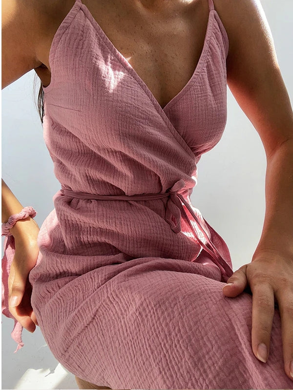 Valenzora | Elegantes ärmelloses Damenkleid mit V-Ausschnitt