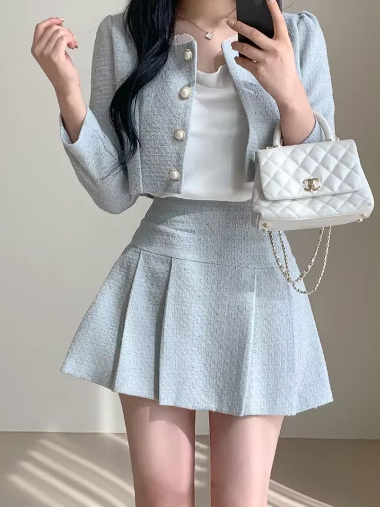 Valenzora | Slim Women's High Waist Mini Skirt Sets