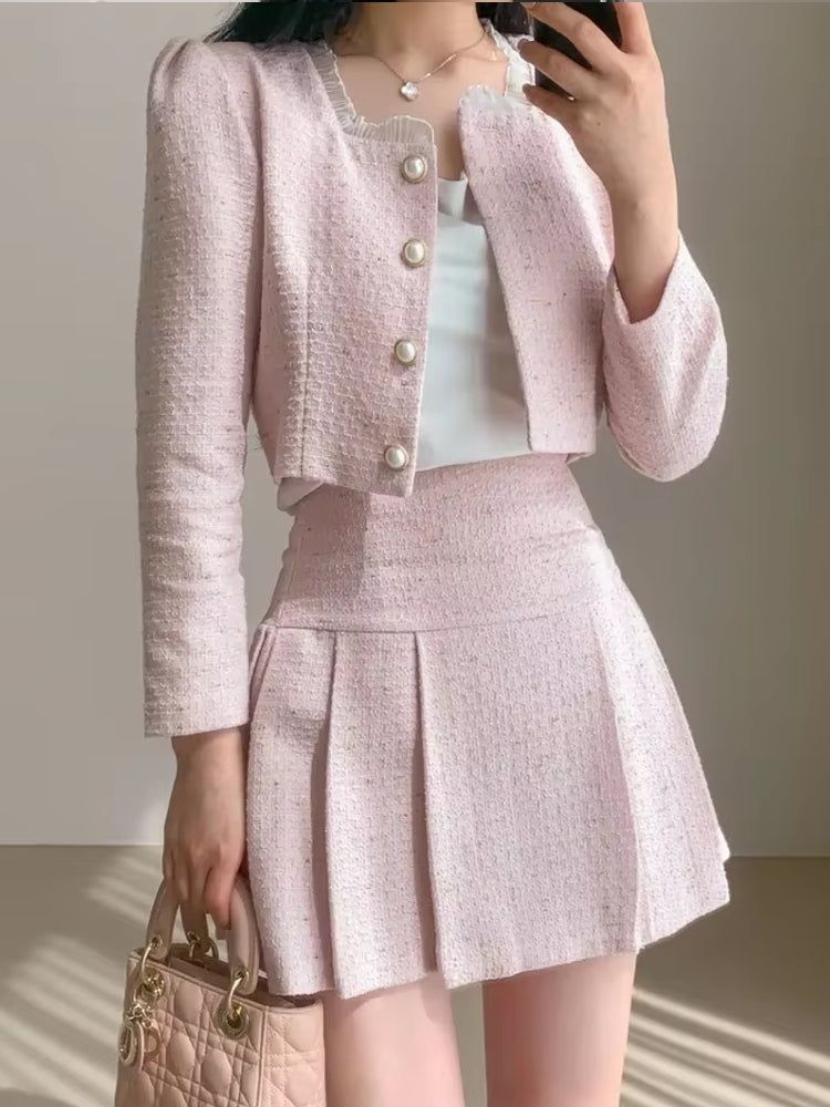 Valenzora | Slim Women's High Waist Mini Skirt Sets