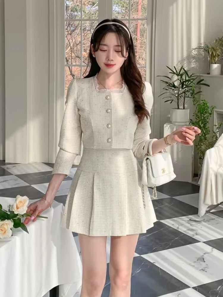 Valenzora | Slim Women's High Waist Mini Skirt Sets