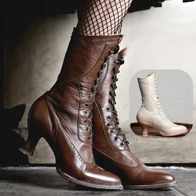 Valenzora | Retro Ritterstiefel für Damen Cosplay High Heels