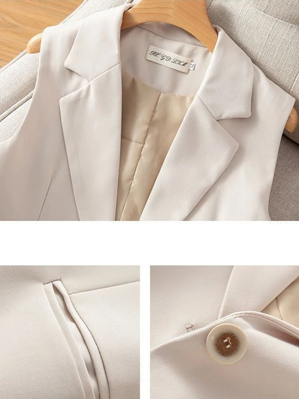 Valenzora | Damen Weste Jacke Ärmelloser Blazer