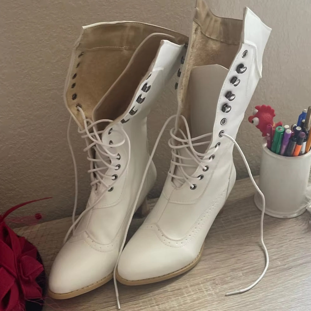 Valenzora | Retro Ritterstiefel für Damen Cosplay High Heels
