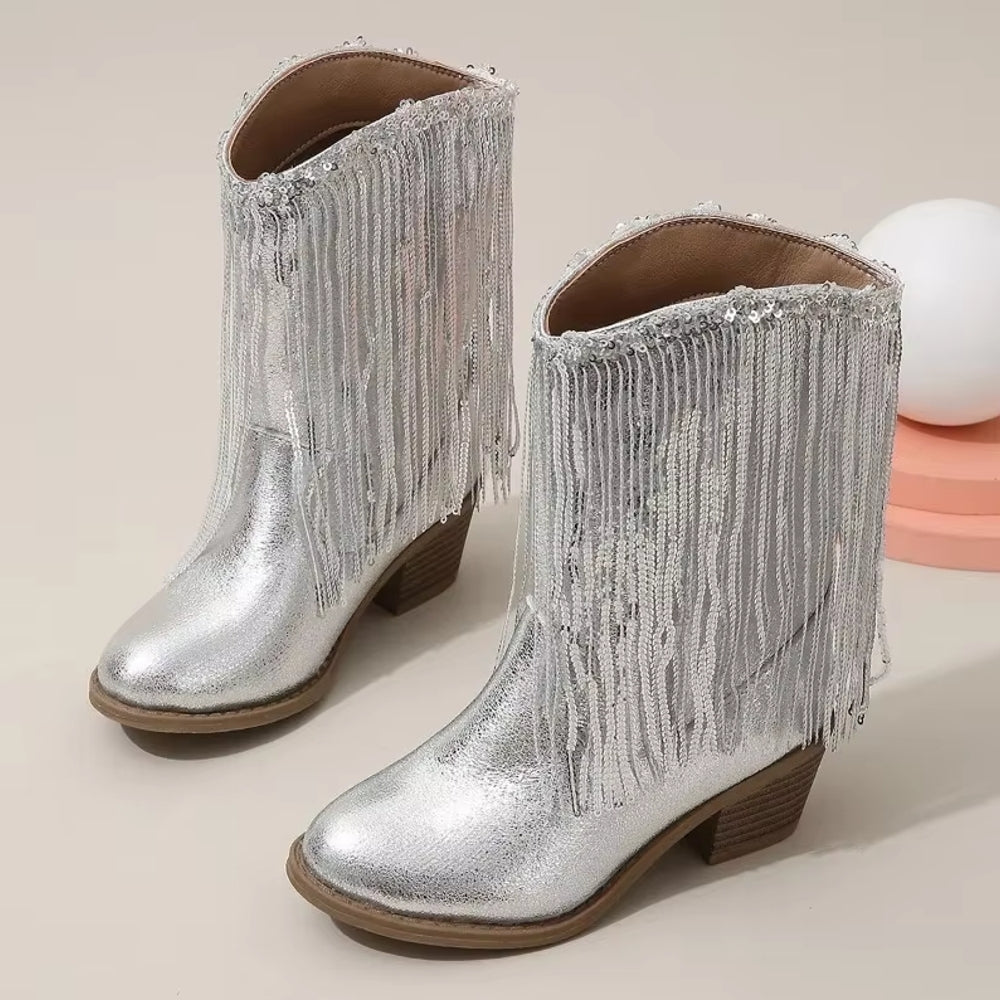 Valenzora | Tupsut Pink Elegant Britannia Prinzessin Kinderstiefel