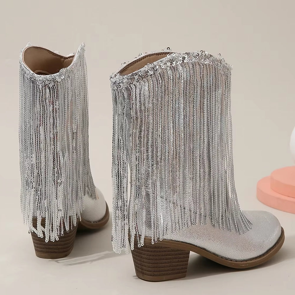 Valenzora | Tupsut Pink Elegant Britannia Prinzessin Kinderstiefel